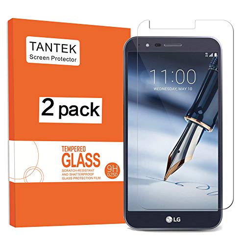 TANTEK Screen Protector for LG Stylo 3 Plus/LG Stylus 3 Plus,5.7-Inch,Tempered Glass Film,Ultra Clear, 2-Pack