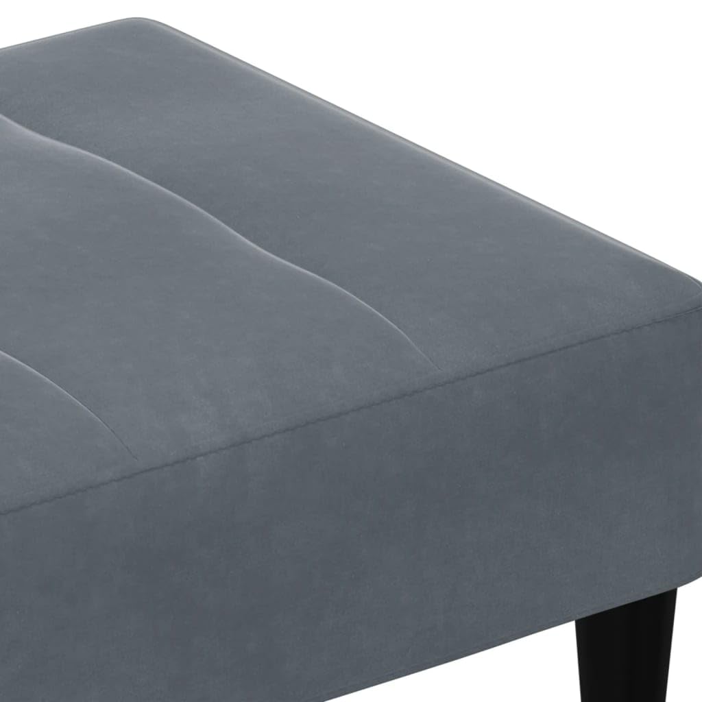 vidaXL Reposapiés de Terciopelo Gris Oscuro 77x55x31 cm
