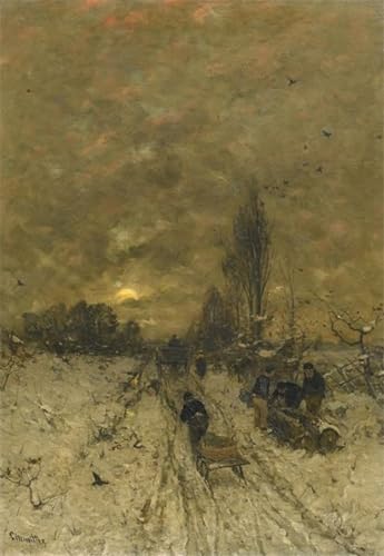 Cuadro en lienzo Falegnami al crepuscolo de Ludvig Munthe con impresión de alta resolución