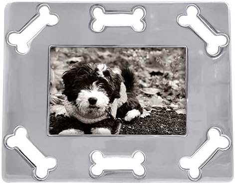 Mariposa Borde abierto de hueso para perro marco de 4 x 6 pulgadas