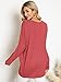 ZANZEA Women's Off The Shoulder Batwing Tops Casual Loose Oversized Tshirts Long Sleeve Fall Pullover Sweater Tops Red 2XL