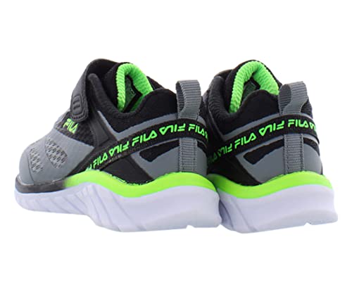 Fila Galaxia 3 Strap Baby Boys Shoes Size 5.5, Color: Grey/Green4
