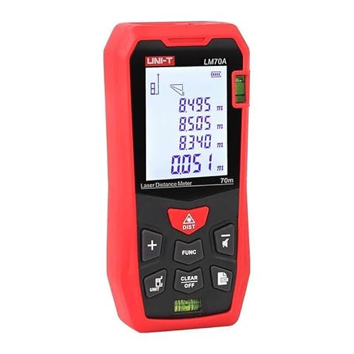 UNI-T Laser Distance Meters Laser Rangefinder LM50A LM70A LM100A LM120A Digital Range Finder Meter Millimeter Accuracy,Measure Area, Volume, Addition, Subtraction (LM70A) - imagen 3