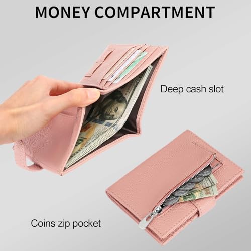 LEEXTON Passport Holder Wallet for Women,RFID Blocking Zippered Coins Pocket and Cash Slot Slim Compact Travel Wallet Passport Cover Case by LEEXTON - Used condition - Image 4