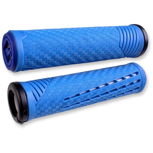 Grips verrouillables Odi CF bleu et blanc pour vos sorties VTT