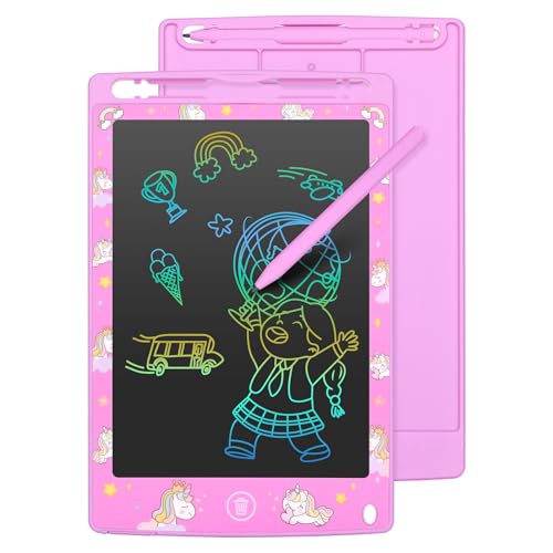 Mafiti LCD Writing Tablet 8.5 Inch Electronic Writing Drawing Pads Portable Doodle Board Gifts for Kids Toys for Girls Pink