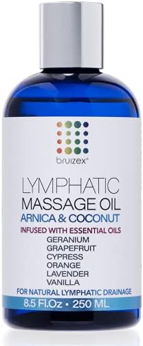 Lymphatic Massage Oil: Natural Oil for Lymphatic Drainage, Post Surgery Recovery and Water Retention Relief I Liposuction 360 Lipo, BBL,Tummy Tuck, Lipo Foam, Massager I Arnica, Lavender I 8.5oz