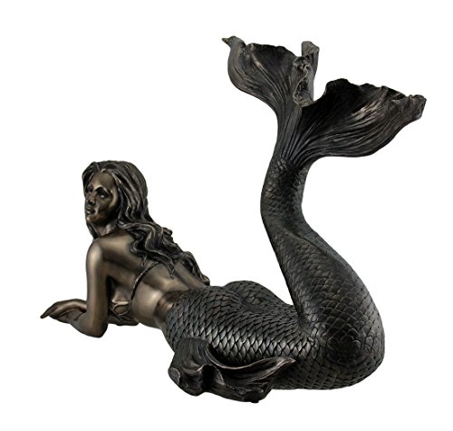 Estatua Grande de Sirena Acabado Bronce 26 Pulgadas miniatura 3