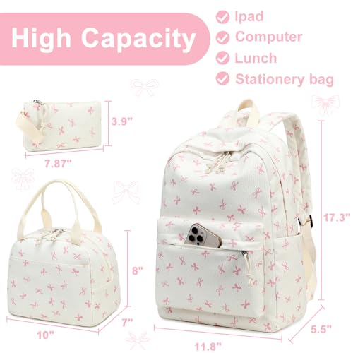 LEDAOU 3-in-1 Girls Backpack Set
