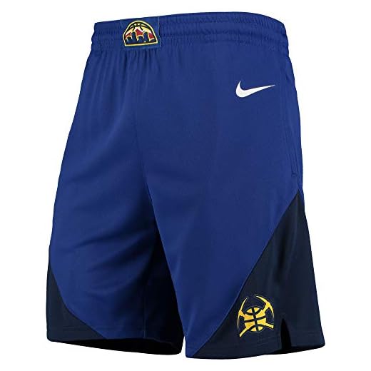 Denver Nuggets Youth 8-20 Official Swingman Dri-Tek Performance Shorts (Youth - Medium, Denver Nuggets Blue Statement Edition Shorts)