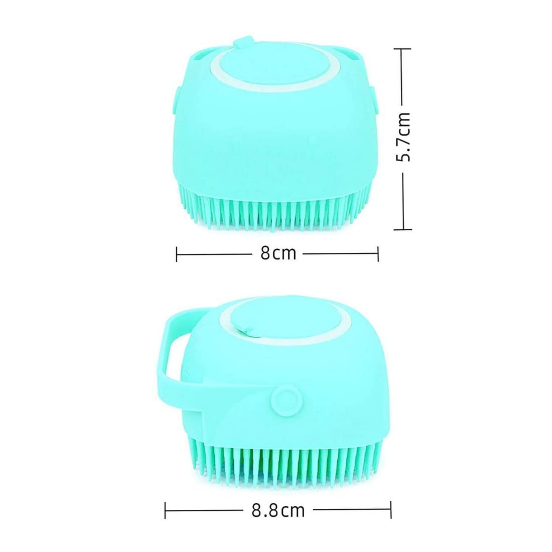 Krishna Zone Body Bath Brush Silicone Soft Cleaning Bath Body Brush with Shampoo Dispenser (Multi) 2