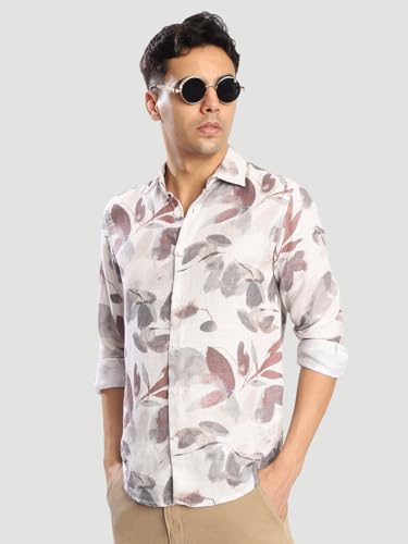 Image of BENE KLEED Men's Textured Cotton Shirt | Point Collar | Full Sleeves | Regular Fit