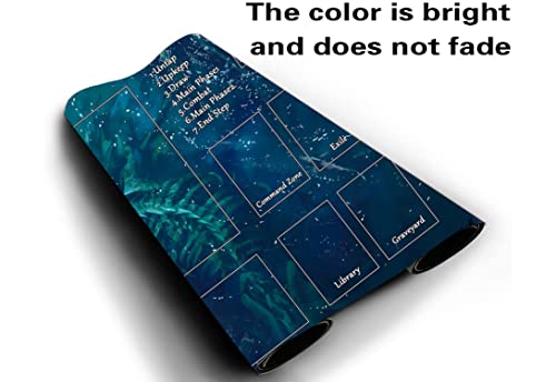 Mtg Playmat, Game Play Mat For Mtg Tcg 24 X 14 Inches Trading Card Inked Game Playmats With Storage Bag Smooth Rubber Surface Battle Game #TOP2