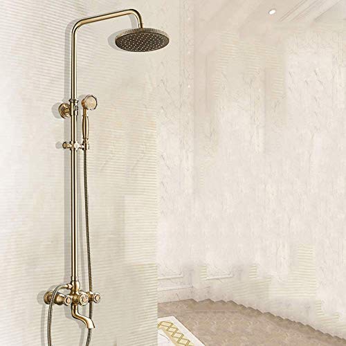 Système de douche rond 10 pouces en chrome pour colonne de salle de bain moderne