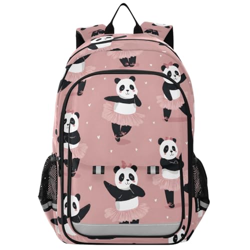Sac à dos ordinateur portable enfants panda ballet pour le lycée et les voyages quotidiens