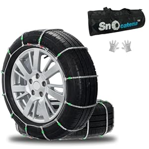 Snow Chains for Car and SUV,Cable Tire Chain,Compatible with Tire Width 195 205 215 225 235 235 MM – Set of 2