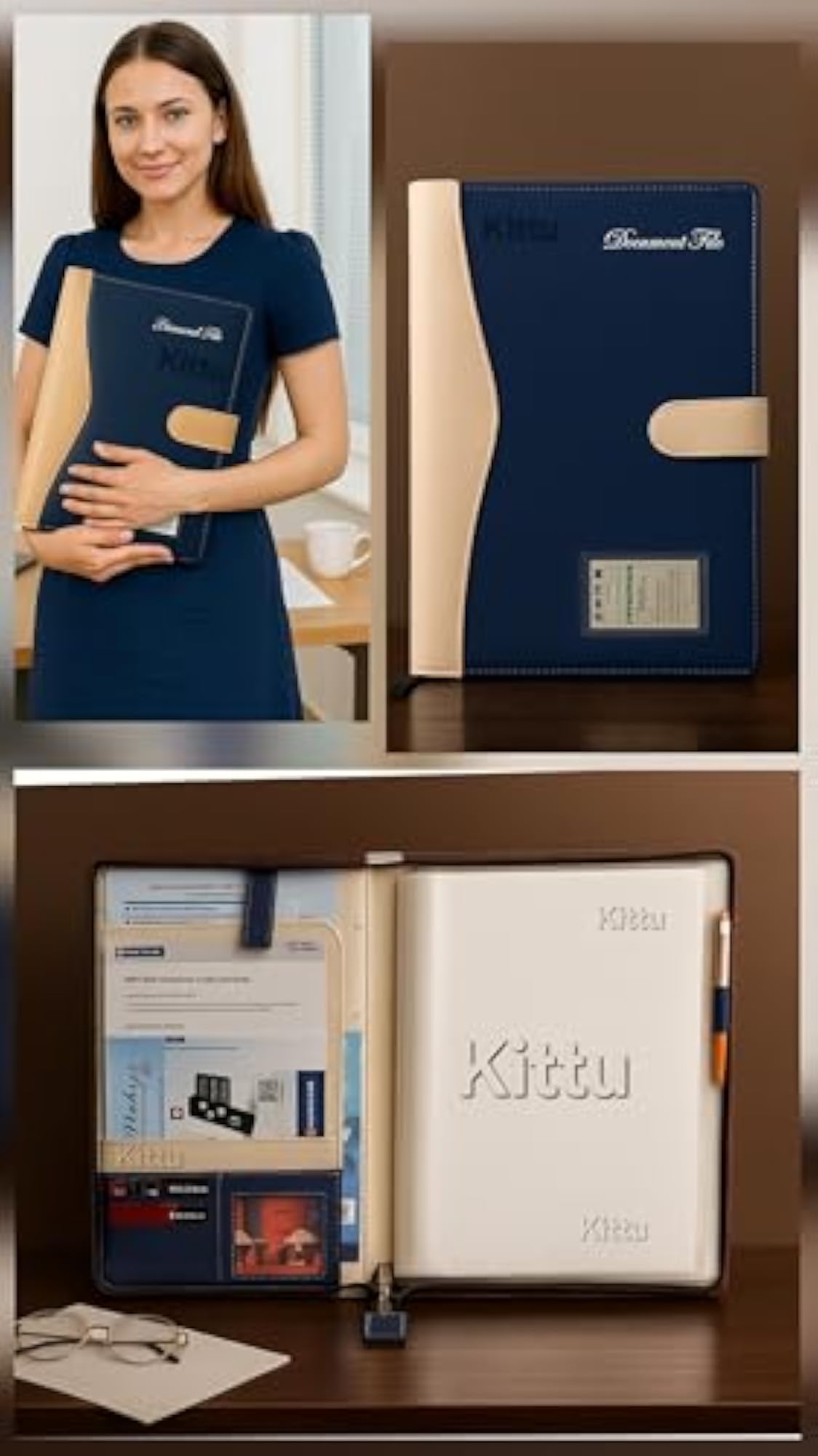 Faux Leather Professional File Folder