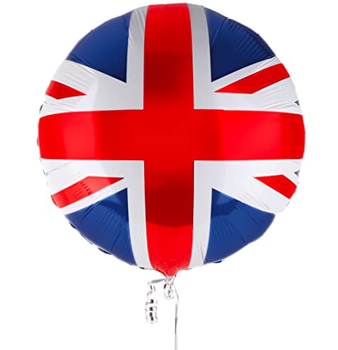 Toyland® 46cm (18") Round Union Jack Foil Balloon - British Party Decorations - VE DAY Celebrations, Multi