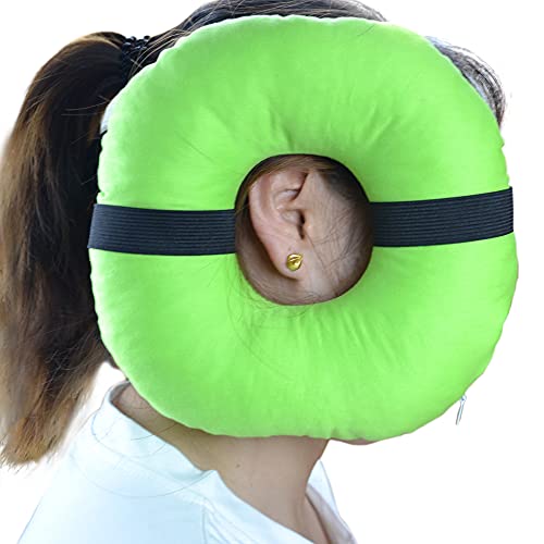 Pillow with an Ear Hole Small Ear Pain Pillow with Headband for Ear Pain and CNH Ear Piercing Ear Inflammation Pressure Sores Side Sleeping Pillow Ear Guard Cushion