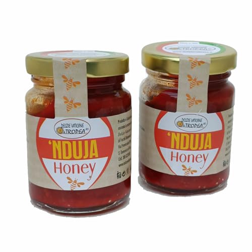 Nduja Honey 2x 90g - Nduja Calabrese con Mielee - Salame Piccante Spalmabile - Prodotti Tipici Calabresi - Salsa Gourmet Artigianale Made Italy - Delizie Vaticane di Tropea