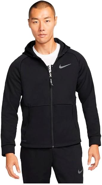 Nike Pro Therma-FIT Mens Full-Zip Hooded Jacket as1, alpha, m, regular, regular, Medium