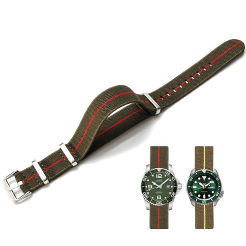 Niziruoup Correa Nylon Elástico 18mm 20mm 22mm Nato Estilo Militar Paracaídas de Tejido Nylon Trenzado Bandas Pulsera Deportiva Repuesto para Hombre y Mujer
