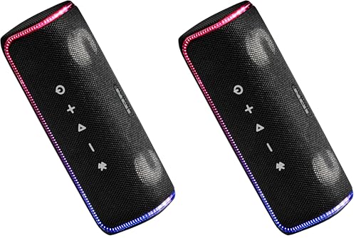 Image of Ion Audio Slam Jam-IPX7 Waterproof Bluetooth Speaker with Microphone, Rechargeable Battery, 15 Drum Sounds, Aux Input and USB Charge Port (Pack of 2)