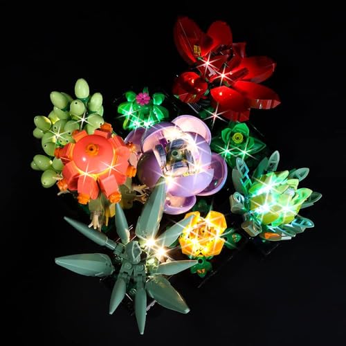 Kit de iluminación LED solamente, juego de luces Kyglaring diseñado para lego suculentas 10309 conjunto de construcción de modelos de decoración de plantas, sin juego Lego (versión estándar)