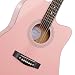 Ashthorpe 41-inch Beginner Cutaway Acoustic Guitar Package (Pink), Full Size Basic Starter Kit w/Gig Bag, Strings, Strap, Tuner, Picks