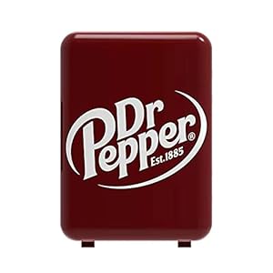CURTIS MIS135DRP DR. Pepper Mini Portable Compact Personal Fridge Cooler, 4 Liter Capacity, 6 Cans, Makeup, Skincare, Freon-Free & Eco Friendly, Maroon CURTIS MIS135DRP DR Pepper Mini Portable Compact Personal Fridge Cooler 4 Liter Capacity 6 Cans Makeup Skincare Freon Free Eco Friendly Maroon