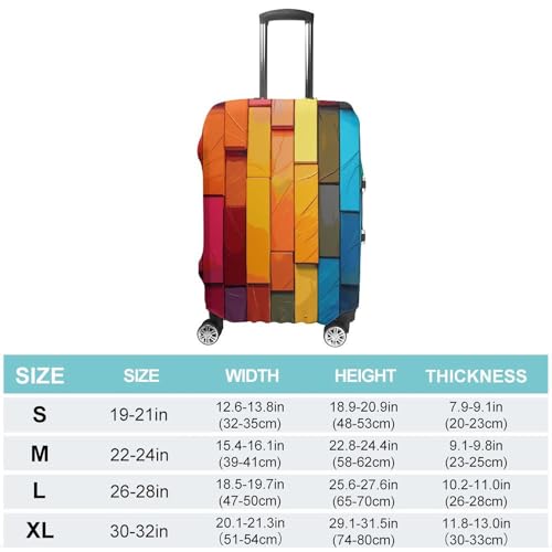 Travel Luggage Cover Suitcase Cover Suitcase Protector Colorful Board Luggage Covers Washable Baggage Cover Elastic Anti-Scratch Suitcase Case Protector for Adult Personalized Suitcase Covers2