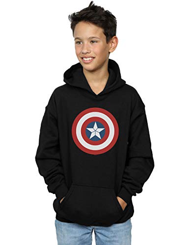 Marvel Boys Captain America Civil War Shield Hoodie Black 7-8 Years