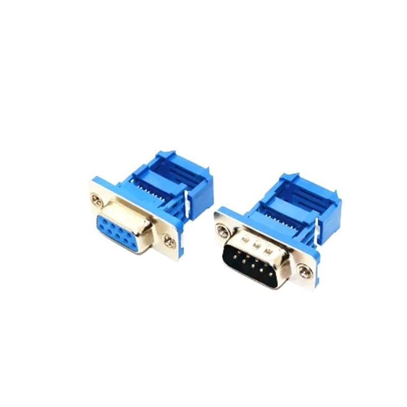 Image of 5PCS DIDC Series DB9 /15 /25 /37 Male /Female Blue Connector Serial Port Socket Connector IDC Crimp Type D-SUB RS232 Adapter(Female,DB15)