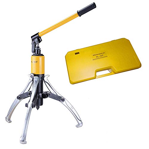 Yescom 3-Jaw Hydraulic Gear Puller Set 15 Ton Wheel Bearing Pulling Separator w/Case