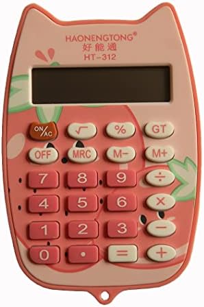 MIEDEON Kawaii Portable Calculator Cute Cat Mini Student Portable Computer Small Calculator Calculators for Students Calculators Desktop (Strawberry Pink)