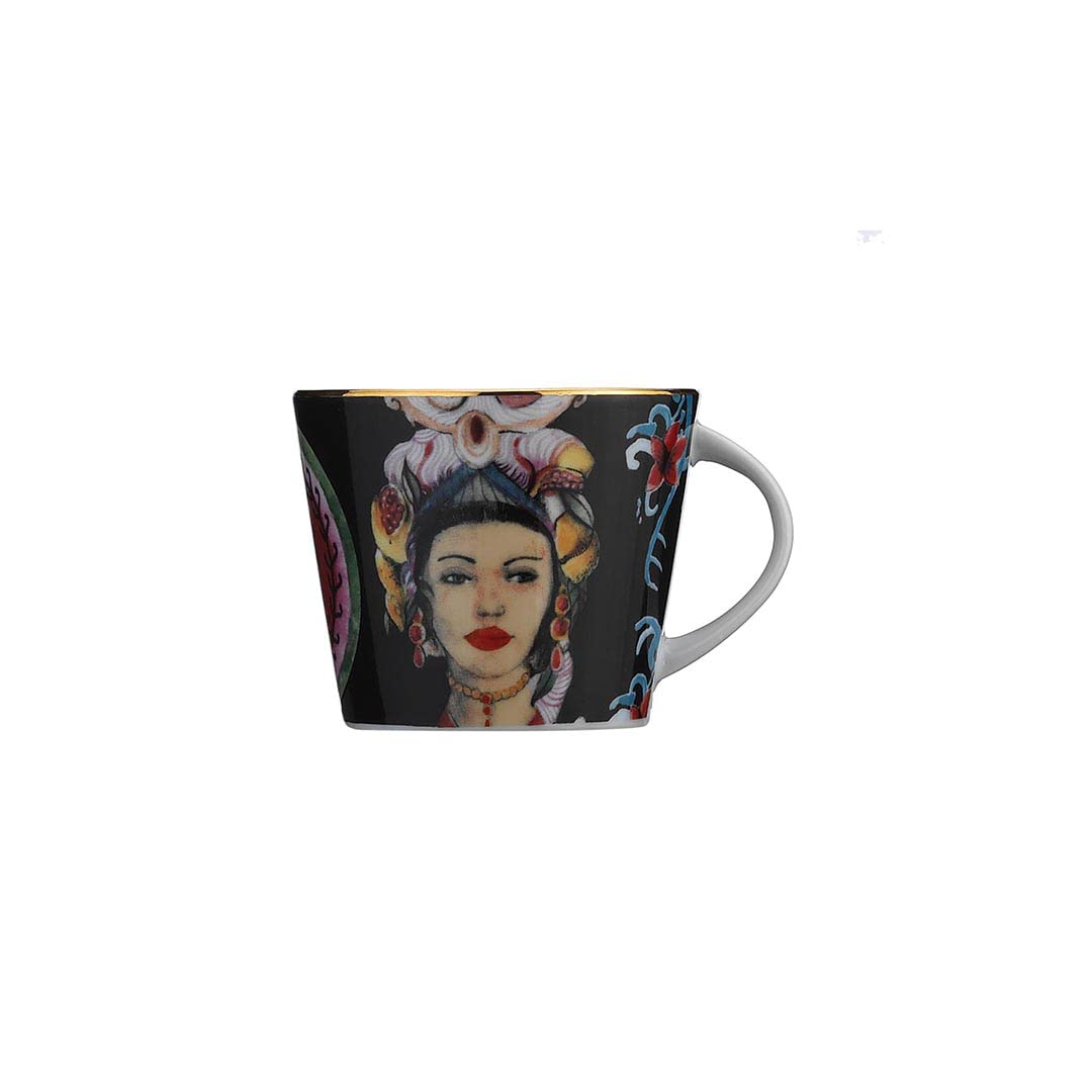 Kütahya Porselen Set 6 Tazzine Da Caffè Tuana - Rosa, 85 Ml, Porcellana Con Piattino