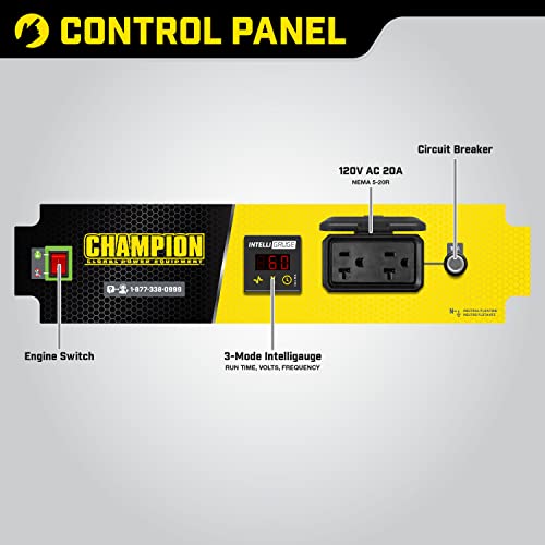Champion Power Equipment 200915 1500/1200-Watt Portable Generator, Carb #TOP3