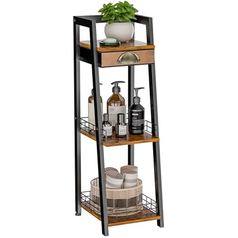 keomaisyto 3-Tier Bathroom Ladder Shelf Cover