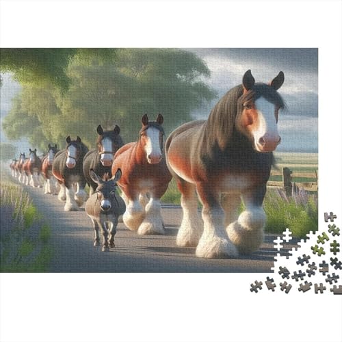 Puzzle de 1000 piezas de caballo de tiro, reconecta con la naturaleza y la calma en tu hogar