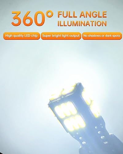 LUYED 194 168 LED Bulbs T10 W5W 2825 LED Interior Car Light Bulbs,Used for Dome Map Door Courtesy Trunk Parking License Plate Lights,Xenon White,Pack of 10