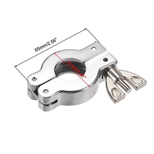 Sourcingmap 2 Pcs Vacuum Clamp 41mm X 20mm KF16 Single Pin Clamp Wing Nut W Center Ring for Ferrule TC, 41mm x 20mm(2Pack) - Image 3