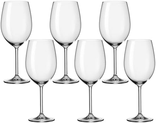 Leonardo Daily 063317 kieliszki do czerwonego wina z uchwytem, nadają się do mycia w zmywarce, 6 sztuk, 640 ml, 063317