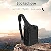 Sac Bandoulière | Sac Bandoulière Imperméable Homme | Accessoires Décontractés pour Montagne Aventure Randonnée Déplacements Travail Fitness Extérieur Voyage et Quotidien #2