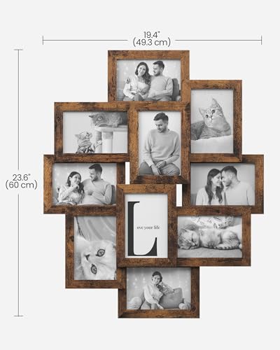 image for SONGMICS 4x6 Collage Picture Frames for Wall Decor, 10 Pack Family Pho