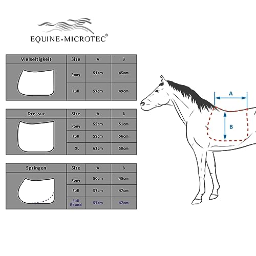 Foto von Equine-Microtec Pony Schabracke aus Baumwolle mit luftigem Air Kanal | Springen, Dressur und Vielseitigkeit | Silver-Grey | Pferde zubehör schabracke Pferd Pferde Sachen