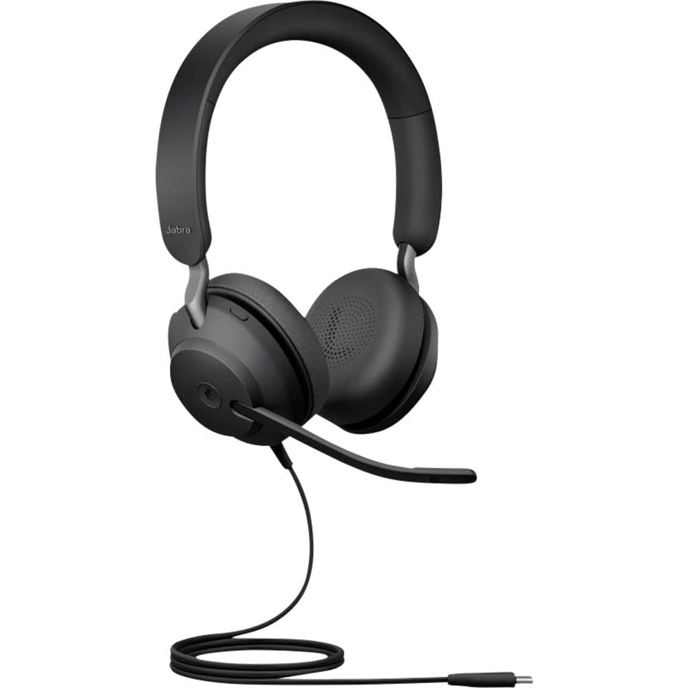 Jabra Evolve2 40 SE USB-C Stereo MS Negro Adaptador de Cable