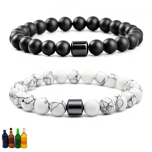 ABISIN Glame Anti Alcohol Bracelet Glame International Anti Alcohol Bracelet (Black+White)