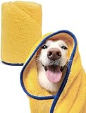 Pethroom ペスルーム ペット タオル 超吸水 犬 猫 厚手 スポンジタオル マイクロファイバー 乾燥時間の短縮 シャンプータオル（大型 犬猫兼用）
