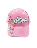 Embroidered Princess Flowers Florals Junior Kid's Baseball Cap Hat (Light Pink)