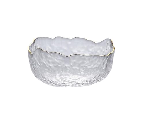 crayfomo Tazón de Fuente de Ensalada de Vidrio Tazón de Fuente Helado Claro Tazón de Fruta Tazón de Bocadillo Tazón de Palomitas de maíz para Ensalada Pasta de Postre de Fruta